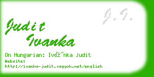 judit ivanka business card